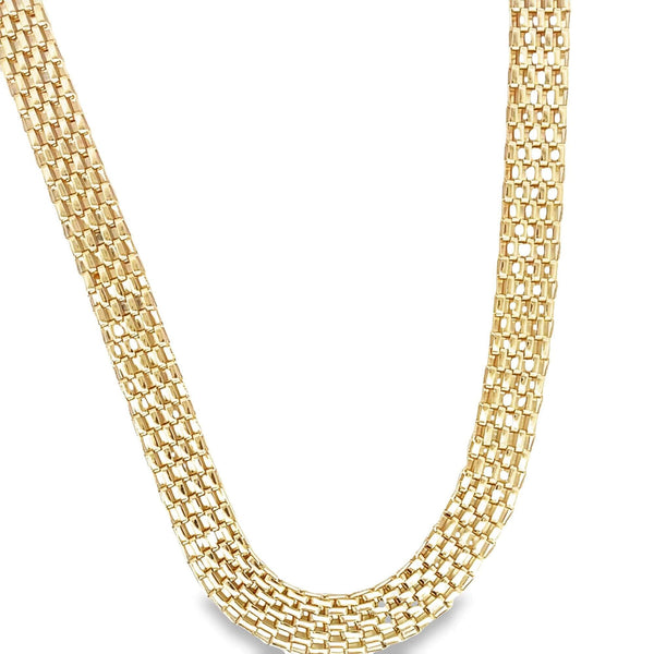 Gold Filled 18k 8mm Bismark Mesh Link Chain (H223)