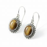 Tigers Eye Sterling Silver Earrings