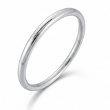 Golf 6mm Oval Plain Sterling Silver Bangle