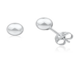 Ball Stud 7mm Silver Sterling Earrings