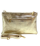 Italian Pebbled Leather Zip Wristlet Clutch wholesale