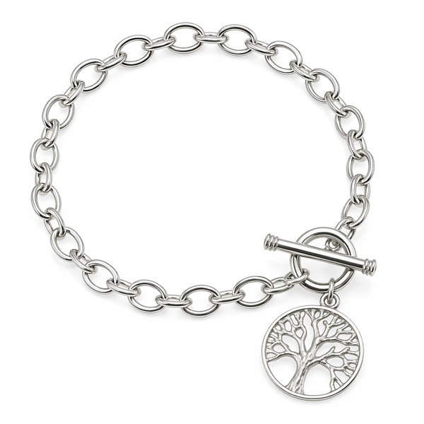 Sterling Silver Tree of Life Chain Link Bracelet