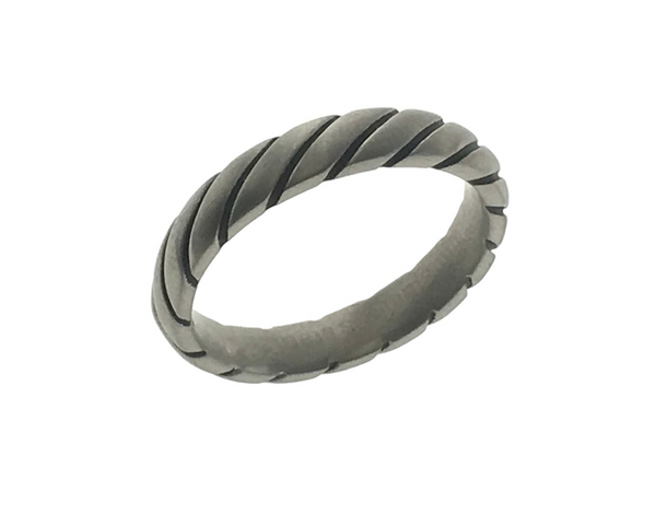 Stainless Steel Striped Ring