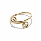 Toe Ring Gold Plated Sterling Silver
