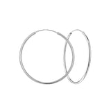 Hoop 2/50mm Sterling Silver Thick Hoop Earrings - 4465