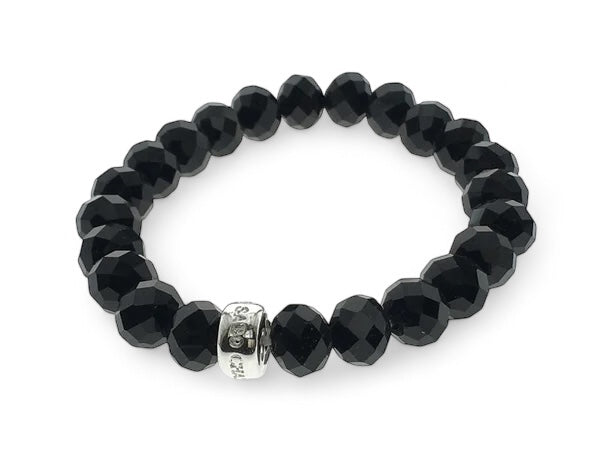 Sabo Black Beaded Bracelet
