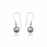 Ball Drop 6mm Sterling Silver Earrings