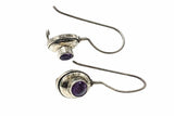 Amethyst Sterling Silver Drop Earrings 36mm – Indonesian Craftsmanship