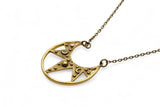 Gold Plated 925 Sterling Silver Half Sun Choker Necklace