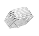 Hinged Square 7 Stacked .925 Sterling silver Ring
