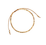 Beaded Metal Gold Adjustable Bracelet