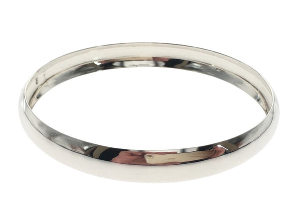 Half Wire 10mm Sterling Silver Bangle