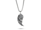 Stainless Steel Necklace with Wing Pendant