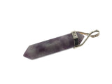 Crystal Lepidolite Double Terminated Point .925 Sterling Silve Pendant