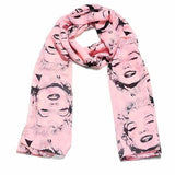 Chiffon marilyn monroe scarf pink