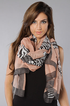 Zebra Framed Scarf