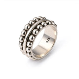 Balled Double Row 925 Silver Band