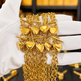 Heart Necklace, 18K Gold Plated Steel