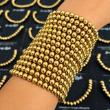 Bracelet, 18K Gold Plated Steel