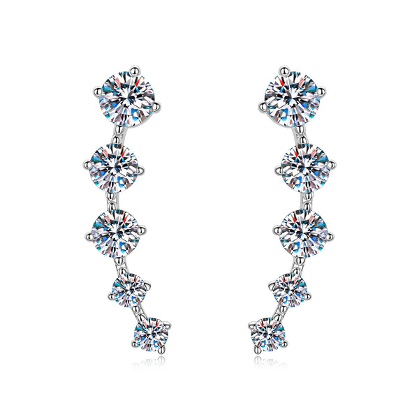 Moisannite S925 Sterling Silver Earring
