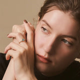 S925 Sterling Silver Gold-Plated London Blue Topaz Ring