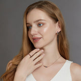 S925 Sterling Silver Gold-Plated Rainbow Zircon Ring