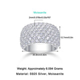 Moissanite S925 Silver Sparkling Moissanite Ring