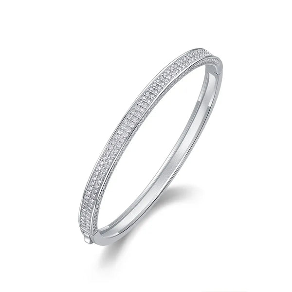 Moisannite S925 Sterling Silver Bangle