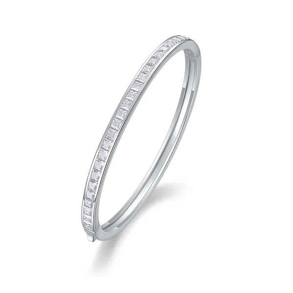 Moisannite S925 Sterling Silver Bangle