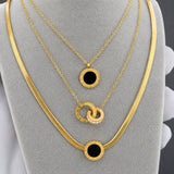 Necklace, 18K Gold Plated Steel
