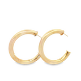 Gold Filled 18K 7mm Thick Chunky Open 50mm Hoop Earrings (J215)