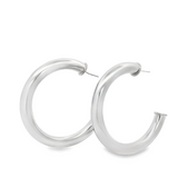 Gold Filled 18K 7mm Thick Chunky Open 50mm Hoop Earrings (J215)