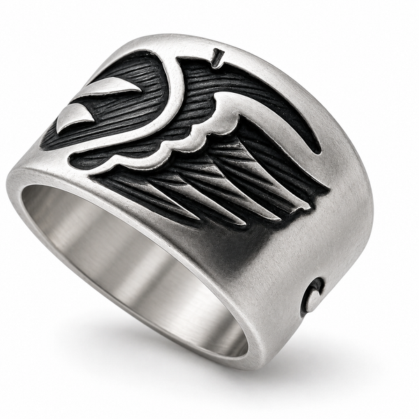 Tapered Bear Claw Sterling Silver Ring