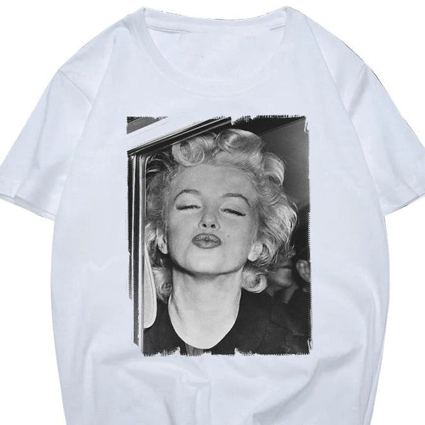 Men Short Sleeves Cotton T Shirt New Marilyn Monroe