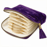 Velvet Travel Jewelry Pouch Portable Zippered Dustproof Storage Bag for Rings Earrings Bracelets Soft Organizer