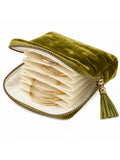 Velvet Travel Jewelry Pouch Portable Zippered Dustproof Storage Bag for Rings Earrings Bracelets Soft Organizer