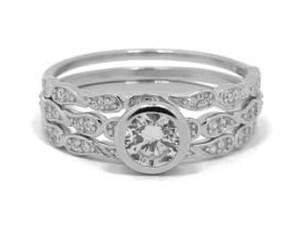 Cubic Zirconia Stacking .925 Sterling Silver Ring - Essentially Silver Jewelry