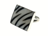 Zebra Shell .925 Sterling Silver Ring
