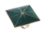Turquoise Square .925 Sterling Silver Ring