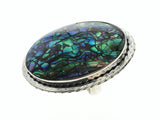 Paua Sterling Silver Framed Ring - Essentially Silver Jewelry