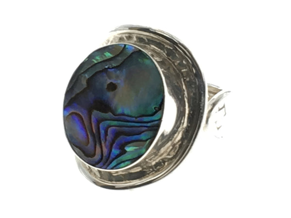 Paua Wrap Weaved Sterling Silver Ring