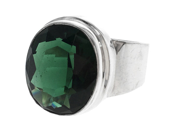 Green Quartz .925 Sterling Silver Ring - Essentially Silver Jewelry
