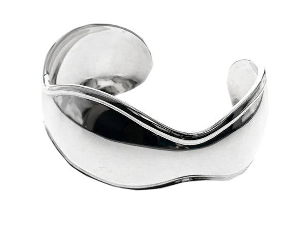 Swirly 27mm Sterling Silver Cuff - Essentially Silver Jewelry