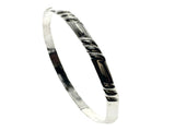 Grooved 4mm Sterling Silver Bangle - Essentially Silver Jewelry