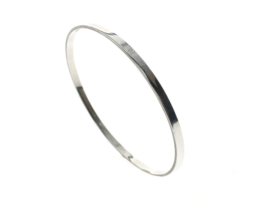 Plain 2mm Band Sterling Silver Bangle - Essentially Silver Jewelry