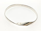 Plain Twisted 6mm .925 Sterling Silver Bangle - Essentially Silver Jewelry