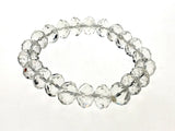Stretchy Crystal 9mm Oval Faceted Bead Bracelet - Essentially Silver Jewelry