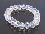 Stretchy Crystal 9mm Oval Faceted Bead Bracelet - Essentially Silver Jewelry