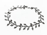 Leaf .925 Sterling Silver Strand Bracelet - Essentially Silver Jewelry