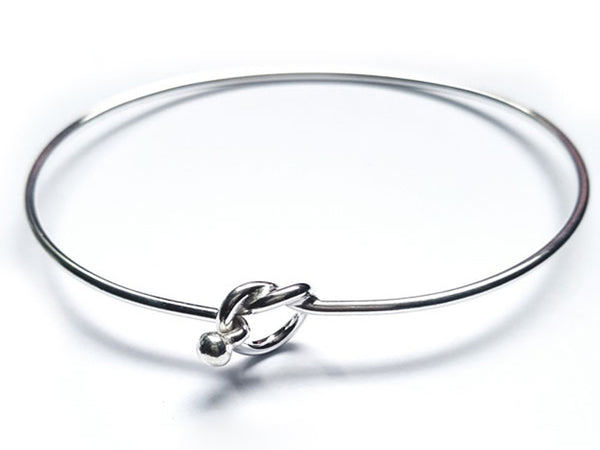 Wire Knot Sterling Silver Bangle - Essentially Silver Jewelry